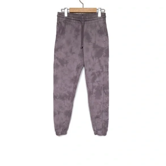 TNA Aritzia Mid-rise Fleece Purple Wash Cozy Boyfriend Sweatpant Jogger … - Picture 2 of 6